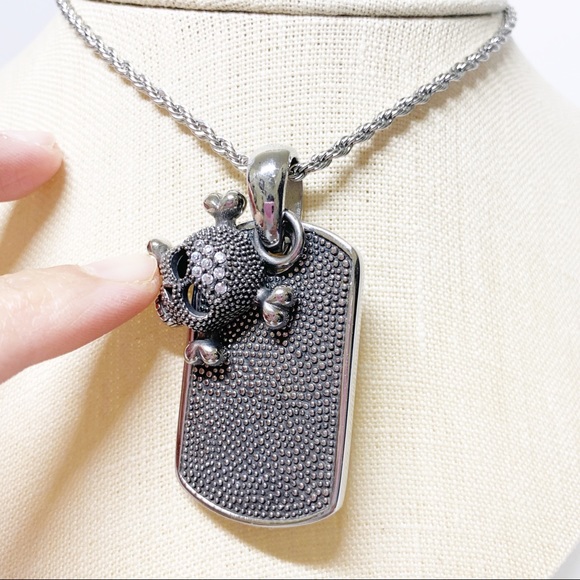 Bico Australia Skull Dog Tag chain link neck 15 - Picture 4 of 11